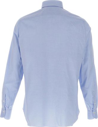 Finamore Cotton Button-Up Shirt - Blue
