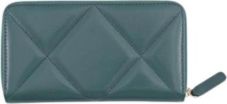 Chanel Pre-owned Long wallet (bi-fold) - Dames - Vintage Accessoires - Groen - ONE Size - Leer - Vintage