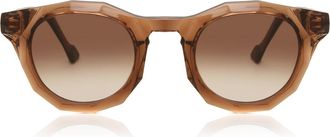 Yohji Yamamoto Slook 012 A002 Womens Sunglasses Brown Size 47