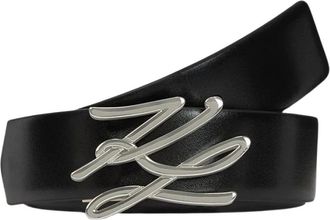 Karl Lagerfeld K/Autograph Riem - Dames - Accessoires - Zwart - Maat: 65 CM Leer