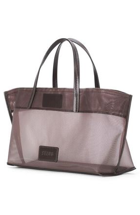 Staud Mini Christos Mesh Tote in Espresso at Nordstrom