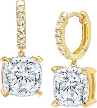Crislu Bliss Cubic Zirconia Drop Earrings in 18Kyg/Clear Stone at Nordstrom