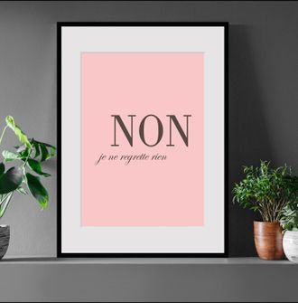 Queence Bild »NON« Schriftzug Sprüche & Texte