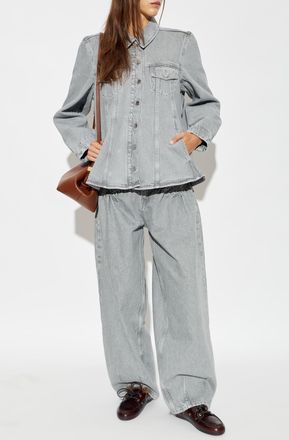 Ganni Denim Shirt, Womens, Grey