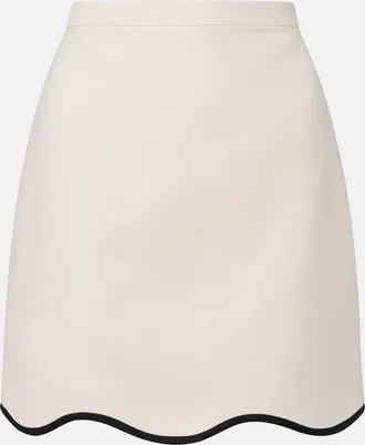 Valentino Crepe Couture scalloped miniskirt