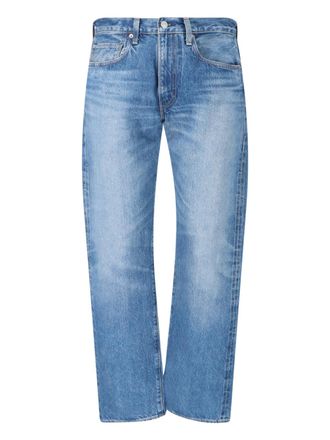 Levi's Blue Anchor Mid-Rise Straight-Leg Jeans
