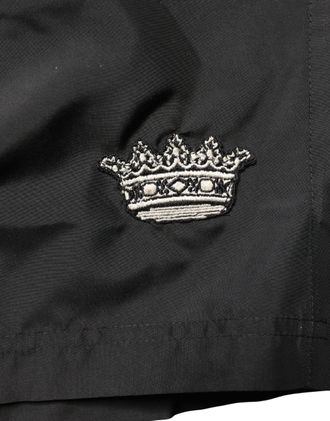 Dolce & Gabbana Black Polyester Drawstring Men Shorts Mens Swimwear