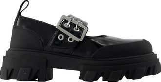 Ganni Cleated Ballets - Dames - Ballerinas - Zwart - 40 EU - Polyester - Schoenen