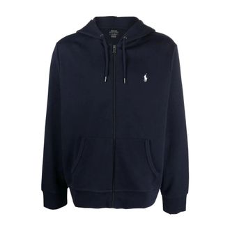 Ralph Lauren Sweatshirt met ritssluiting - Heren - Vesten met rits - Blauw - XL - Katoen - Hoodies & sweatvesten