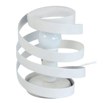 Tosel L&aacute;mpara de mesametal Alt.22cm blanco Pantalla: blanco o