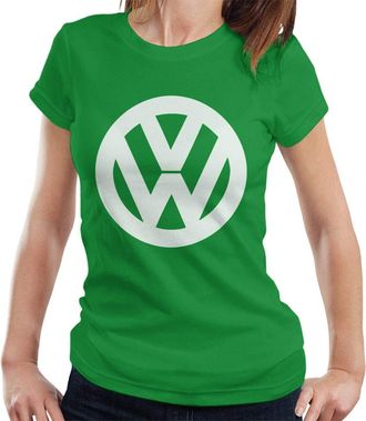 Volkswagen Classic White VW Logo Womens T-Shirt