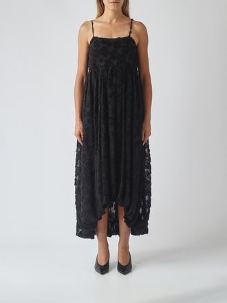 Meimeij Square Neck Cr&ecirc;pe Midi Dress with Balloon Skirt