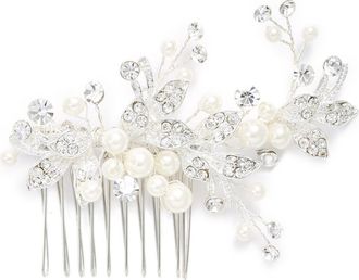 Brides & Hairpins Catherine Jeweled Hair Comb in Classic Silver at Nordstrom