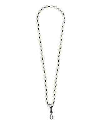 Maison Michel Martine hat strap - women - Plastic/Polyester/Metal - S - White