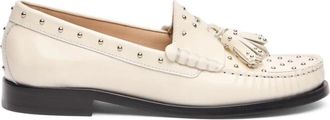 Stuart Weitzman Lottie Sostud Tassel Loafer - Dames - Loafers - Beige - 37 EU - Leer - Schoenen