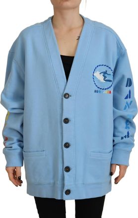 Dsquared2 Dsquared&sup2; Cotton Knitted Buttoned Cardigan Womens Sweater (Pre-Owned)