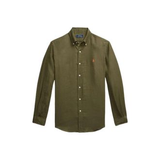 Polo Ralph Lauren Custom Fit Linen Shirt - male - Polo Ralph Lauren - Casual Shirts - Green - XL - Shirts