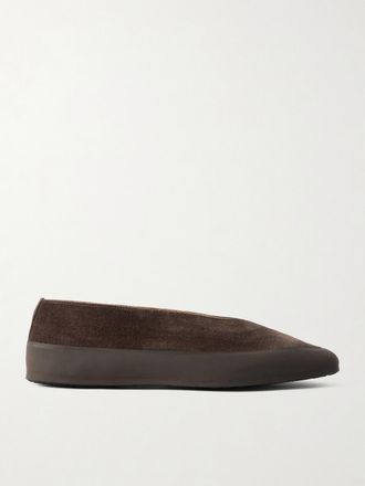 Le Monde Beryl Ballerine In Camoscio Con Interno In Shearling - Marrone