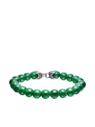 David Yurman sterling silver Spiritual Beads bracelet (8mm) - Green