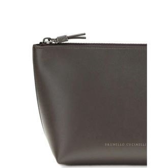 Brunello Cucinelli Logo-print Clutch Bag