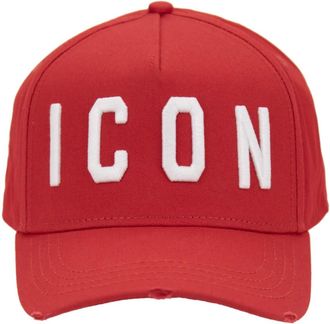 Dsquared2 Baseballpet - unisex - Petten - Rood - ONE Size - Katoen - Accessoires