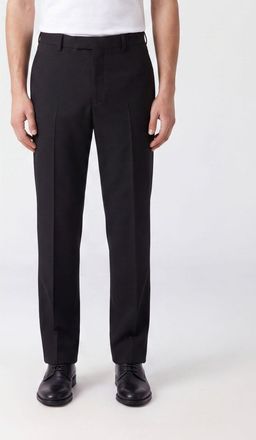 Pantaloni Torino Pantaloni sartoriali slim fit in lana vergine e cotone con chiusura decentrata