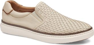 Johnston & Murphy McGuffey 2 Woven Slip-On Sneaker in Beige Nubuck at Nordstrom, Size 11.5