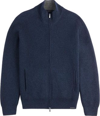 Fay Cardigan con zip - Blu