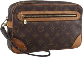 Louis Vuitton Pre-owned Clutches, female, Brown, Size: ONE SIZE Pre-owned Monogram Clutch Bag