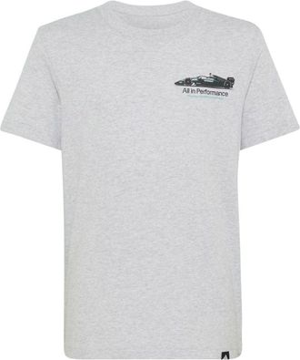 adidas x Mercedes AMG Petronas Formula 1 Team T-Shirt Asia Sizing Light Grey Heather Semi Mint Rush HY8004