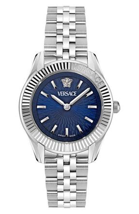 Versace Petite Greca Time Bracelet Watch, 30mm in Stainless Steel at Nordstrom