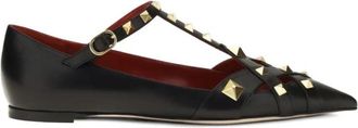 Valentino Garavani Rockstud Cage Ballerina Flat - Dames - Ballerinas - Zwart - 37 1/2 EU - Leer - Schoenen