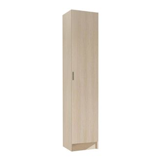 Dmora Armadio Multiuso 1 Anta Clearwater, Mobile Ausiliario, Guardaroba Porta Scarpe Con Ripiani, Scarpiera Verticale, 37x37h180 Cm, Rovere
