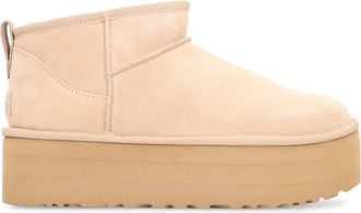 UGG Womens Classic Ultra Mini Sheepskin Boots Beige