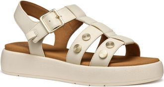 Geox D CAMALEI Synthetische Polyurethaan Dames Papyrus Sandalen