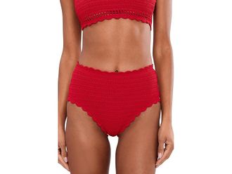 Beach Riot Kirby Bottoms Womens Swimwear Ruby : SM, Crochet/Nylon/Spandex
