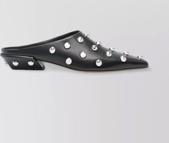 PARIS TEXAS leather studded mules