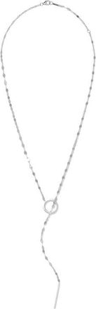 Lana Jewelry Mega Gloss Blake Chain Bar Y-Necklace in White Gold at Nordstrom, Size 18