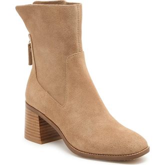 Kelsi Dagger Island Block Heel Bootie in Almond at Nordstrom Rack, Size 6.5