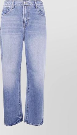 7 For All Mankind calie straight ankle fancy with raw cut