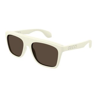 Gucci GG1570S003 Square Full Rim Sunglasses - White