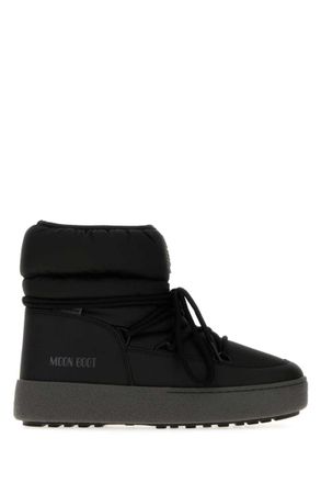 Moon Boot Black Logo Boots