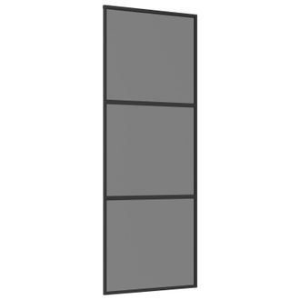 vidaXL Puerta Corredera 76 X 205 Cm Cristal Templado Y Aluminio Vidaxl