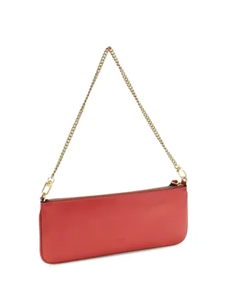 Pinko Womens Shoulder Bag Horizontal Flat Red Rio-Antique Gold Calf Leather (bos Taurus) Wallets & Purses Rio/antique