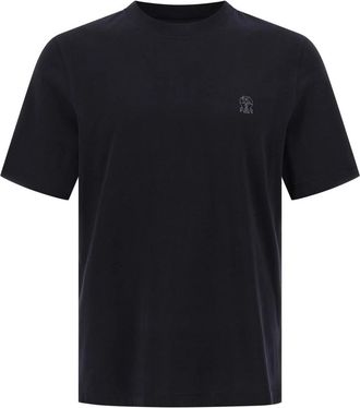 Brunello Cucinelli T-Shirts - Heren - T-shirts - Blauw - L - Tops