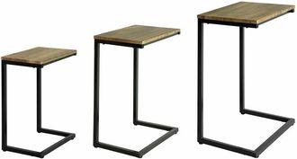 SoBuy Set da 3 tavolini Tavolino impilabile Tavolino da Divano,Tavolini da soggiorno,FBT102-F - Sobuy
