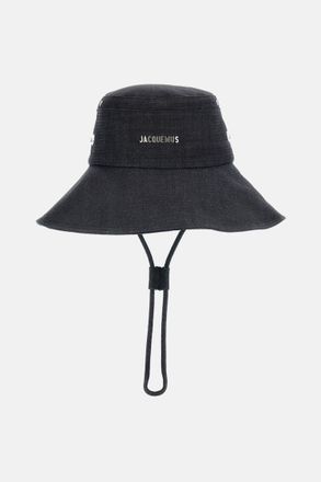 Jacquemus Dark Blue Logo Bucket Hat
