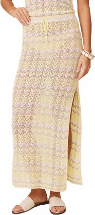 Splendid Eleni Stripe Sweater Skirt In Lemon Drop Multi