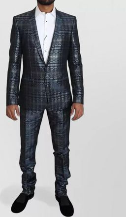 Dolce & Gabbana metallic slim-fit suit
