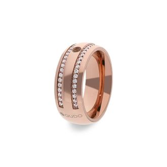 Qudo Womens Basic Lecce Ring In Rose Gold